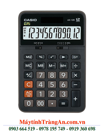 Casio AX-12B, Máy tính tiền Casio AX-12B loại 12 số Digits chính hãng| CÒN HÀNG 