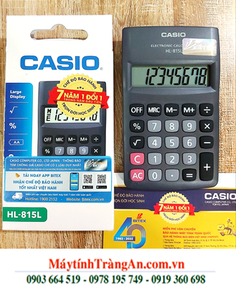 Casio HL-815L, Máy tính tiền Casio HL-815L loại Digits 8 số chính hãng _Xuất xứ Philipines |CÒN HÀNG  