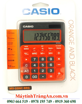 Casio MS-20NC-BRG, Máy tính tiền Casio MS-20NC-BRG loại 12 số DIgits| CÒN HÀNG 