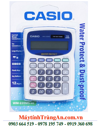 Casio WM-220MS-WE, Máy tính tiền Casio WM-220MS-WE loại 12 số Digits chịu nước -bụi| CÒN HÀNG 