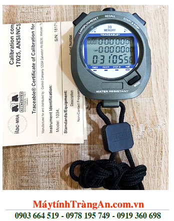 Traceable 1034 _Đồng hồ bấm giây 1034 Traceable® Dual-Display Digital Stopwatch, Độ chính xác 0.0005% _Đã được hiệu chuẩn tại Mỹ