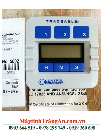Traceable 5002 _Đồng hồ đếm lùi đếm tiến 03 kênh 5002 Traceable® Original Lab Timer _Đã được hiệu chuẩn tại Mỹ _Bảo hành 1 năm