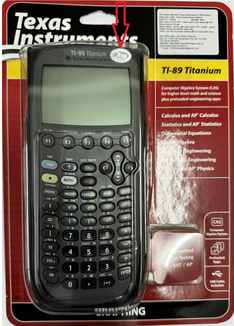Ti-89 Titanium, Máy tính khoa học lập trình vẽ đồ thị Texas Instruments Ti-89 Titanium | hàng có sẵn
