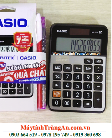 Casio MX-120B, Máy tính tiền Casio MX-120B loại 12 số Digits chính hãng| CÒN HÀNG 