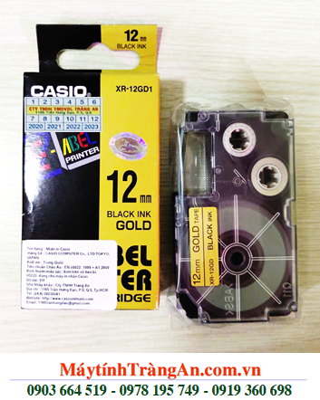 TAPE in nhãn Casio XR-12GD1 