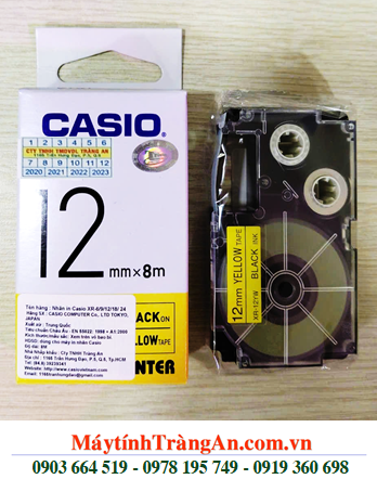 TAPE IN NHÃN CASIO XR-12YW1