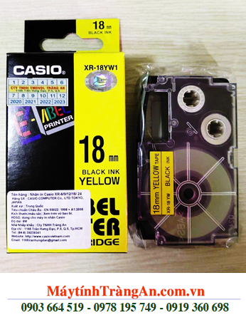 TAPE IN NHÃN CASIO XR-18YW1