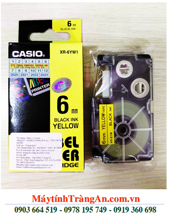TAPE IN NHÃN CASIO XR-6YW1