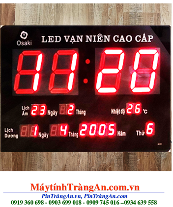 OSAKI 4632; Đồng hồ LED LỊCH VẠN NIÊN OSAKI 4632/ / Lịch DƯƠNG và ÂM LỊCH/ Giờ-Phút-Thứ -Ngày-Tháng-Năm /B.hành 6tháng |CÒN HÀNG