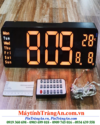 LED 6629, Đồng hồ LED CAM ĐỎ Xem giờ/Cài đặt Bấm giờ Countdown 02 kênh LED6629 Remote Control Digital (32cm x10.5cm x 3cm) /Bảo hành 03 tháng