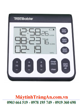 Traceable 5665, Đồng hồ đếm lùi đếm tiến 03 kênh Traceable® 5665 Three-Channel Benchtop Timer with Antimicrobial Protection /Đã hiệu chuẩn tại Mỹ