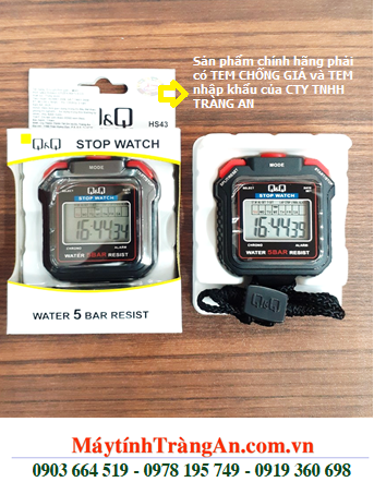 HS43J001Y, Đồng hồ bấm giây Q&Q HS43J001Y chính hãng | CÒN HÀNG